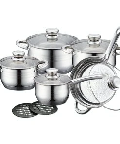 Null 12-Teiliges Set Aus Rostfreiem Kochgeschirr