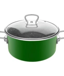 Null 2L Emaillierter Kochtopf Gemüsetopf Eintopf Emaille Suppentopf Schmortopf