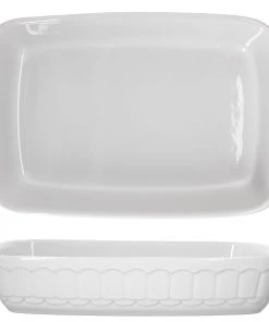 Null 2er Set Arte Regal Auflaufform Nr. 04 Weiß Rechteckig Ohne Henkel Groß - 03845