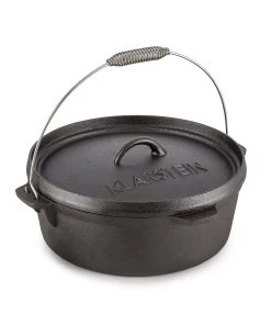 Klarstein Hotrod 60 Dutch Oven BBQ-Topf 6 Qt / 5,7 Liter Gusseisen Schwarz Schwarz