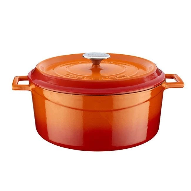 Null Gusseisentopf Rund In Orange 6,7L Von CHEFGASTRO