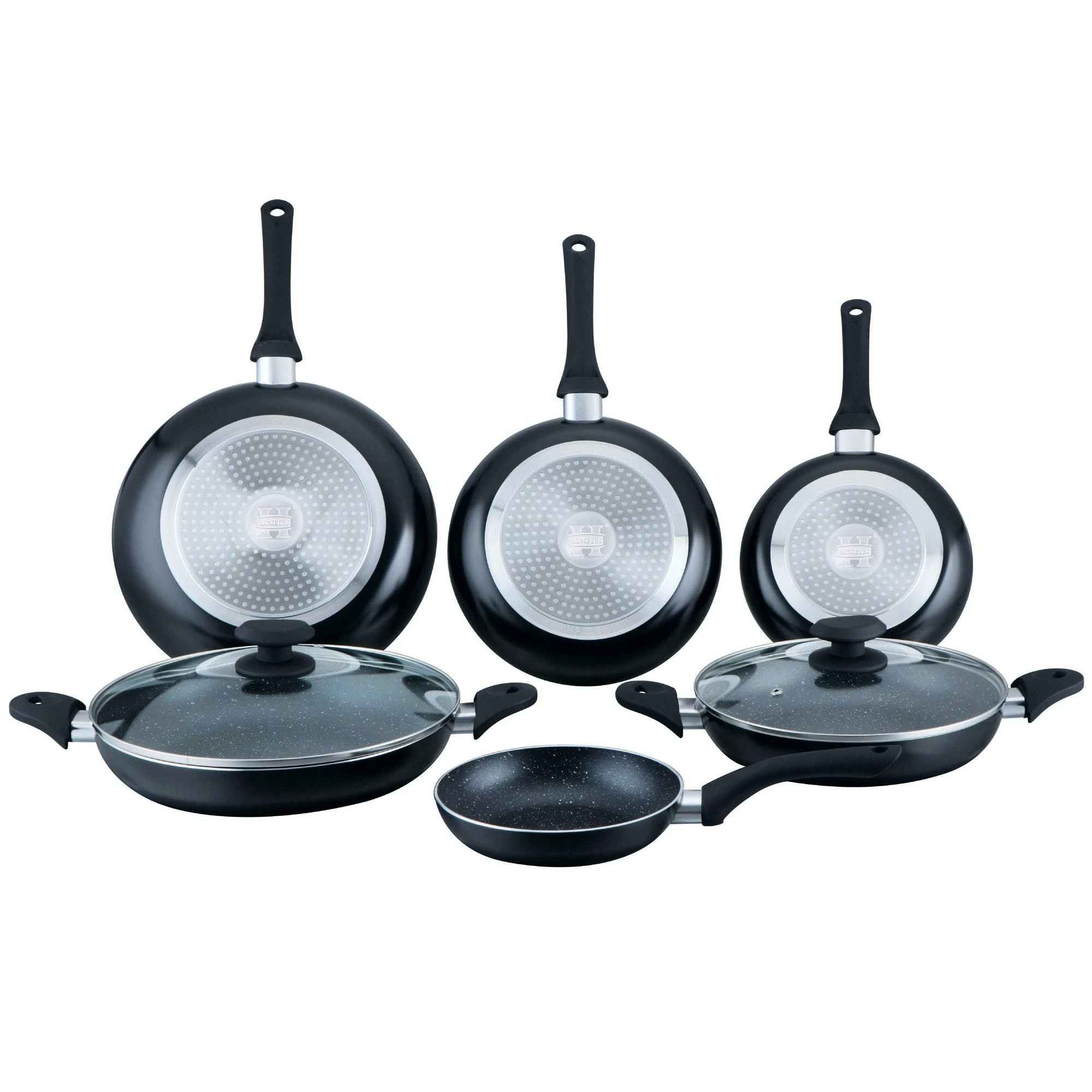 Null 10-Teiliges Marmorbeschichtetes Kochgeschirr-Set - Schwarz 6 Null 10-Teiliges Marmorbeschichtetes Kochgeschirr-Set - Schwarz – Bild 4