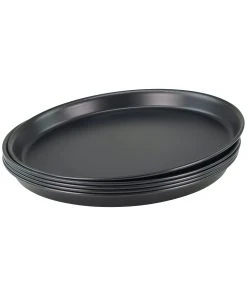 Gvk-eco 5 StückPizzablech Rund Aus Blaublech Ø 24 Cm Schwere Profiqualität