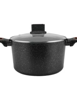 Null AMERCOOK | Rockstone Kochtopf 28cm Mit Deckel | Schiefernoptik | Für Alle Herdarten | Cooking Pot | Induktion Geeignet | Griffe Aus Edelstahl -HENDI-Geschäft 1b458b23 c4d4 4d8d ab5b d741324308ff 1