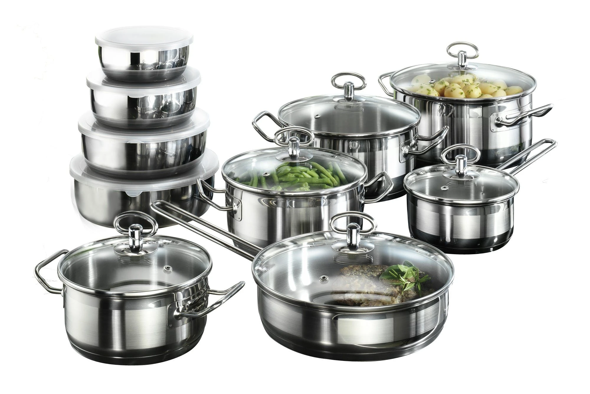 Null Profi 3er Set Küchentöpfe Antihaft-Marmorbeschichtung Topfsets 32cm,36cm,40cm, 4 Null Profi 3er Set Küchentöpfe Antihaft-Marmorbeschichtung Topfsets 32cm,36cm,40cm, – Bild 2