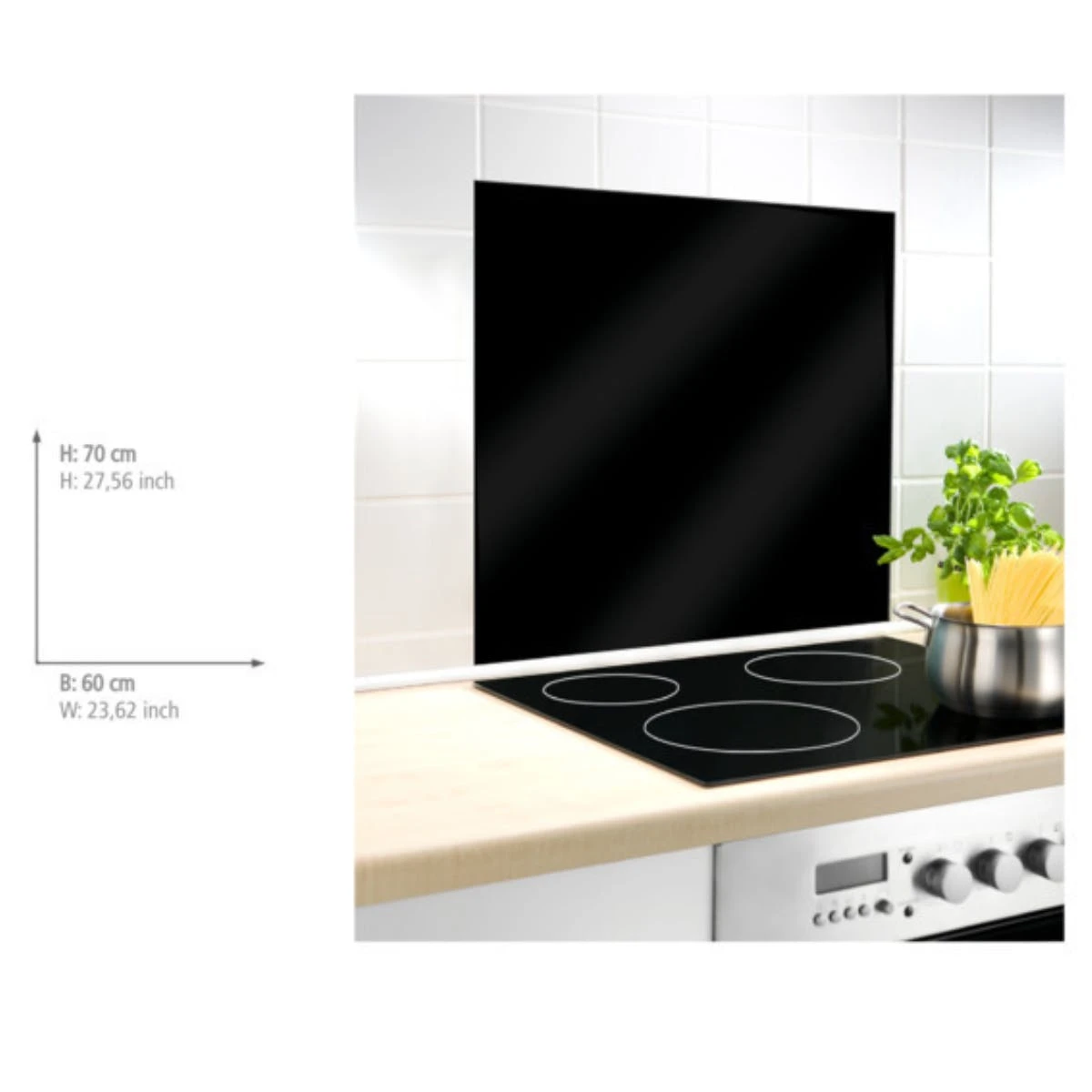 WENKO Glasrückwand Schwarz 60 X 70 Cm 8 WENKO Glasrückwand Schwarz 60 X 70 Cm – Bild 6