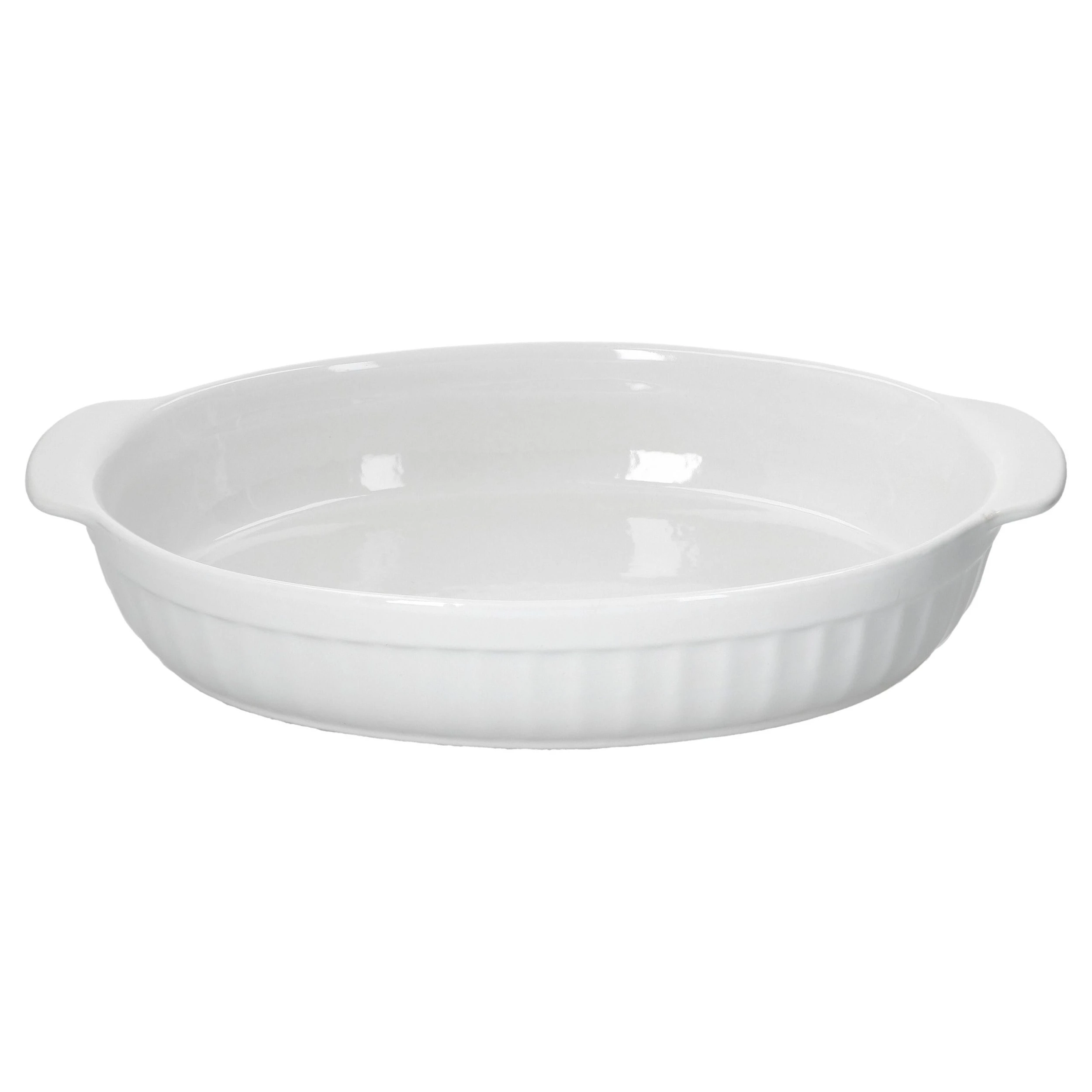 Null Arte Regal Auflaufform Nr. 01 Weiß Oval Mit Henkel Groß - 03845