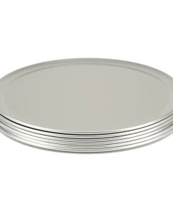 Gvk-eco Pizzablech Rund Aus Aluminium 6 Stück Ø 380 Mm