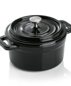 Was-germany WAS Germany - Cocotte, Ø 10 Cm, Schwarz, Gusseisen Emailliert (3525102)