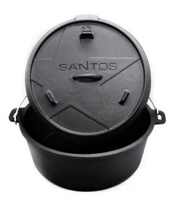 Klarstein Galloway Dutch Oven 12.0 BBQ-Topf Gusseisen Voreingebrannt Größe XL / 12 Qt Schwarz -HENDI-Geschäft 37752221 868e 4999 9b96 7c9ec69ca9b4 1