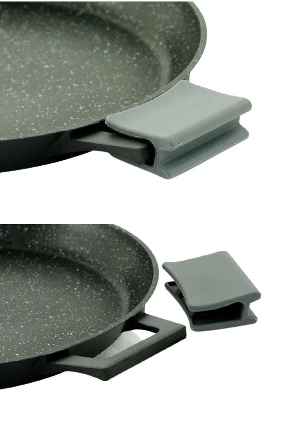 Null Aluguss Paellapfanne Pfanne Paella Ø32 Induktion Silikongriffe Bratpfanne Backofen Grillpfanne – Bild 7