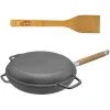Null 22cm Bratpfanne Aus Gusseisen Mit Abnehmbarem Griff, Deckel-Bratpfanne Und Pfannenwender