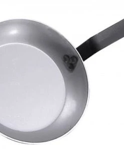 Contacto 2x Eisenpfanne, Lyoneser Form Aus Ungeschwärztem Stahl, Materialstärke 2,5 Bis 3