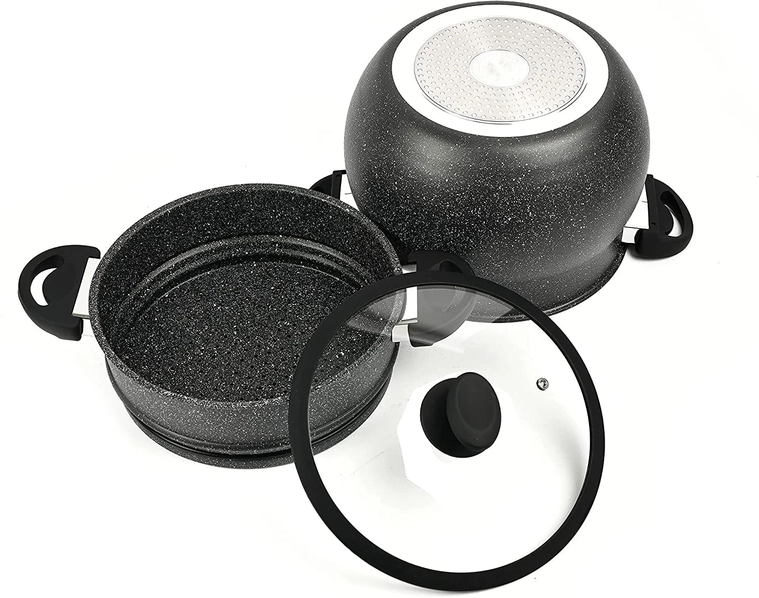 Null 3 Tlg Kuskus Topf 12L Dampfgarer COUSCOUS Ø26cm Dampfkocher Gemüse Steamer Induktion Mantykocher 7 Null 3 Tlg Kuskus Topf 12L Dampfgarer COUSCOUS Ø26cm Dampfkocher Gemüse Steamer Induktion Mantykocher – Bild 5