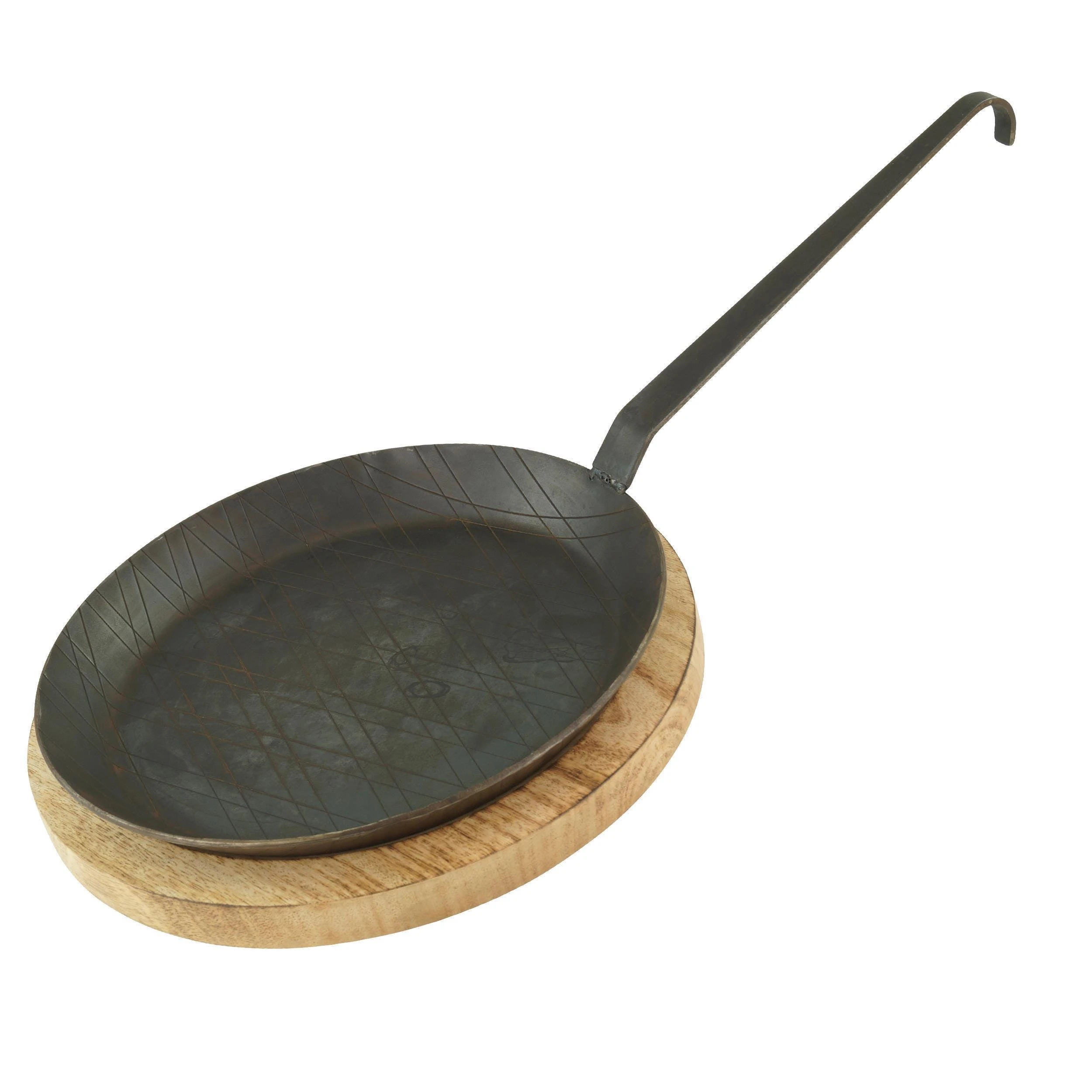 Gvk-eco Schmiedeeiserne Brat- Und Servierpfanne 1 Stück Ø 24 Cm Mit Hakenstiel – Bild 5