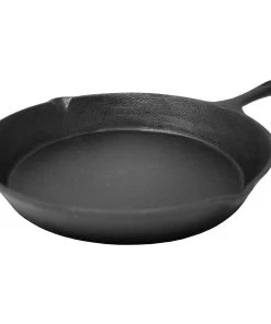 Klarstein Parthenaise Bratpfanne 30 Cm (Ø) Gusseisen Rund Voreingebrannt Backofenfest Schwarz