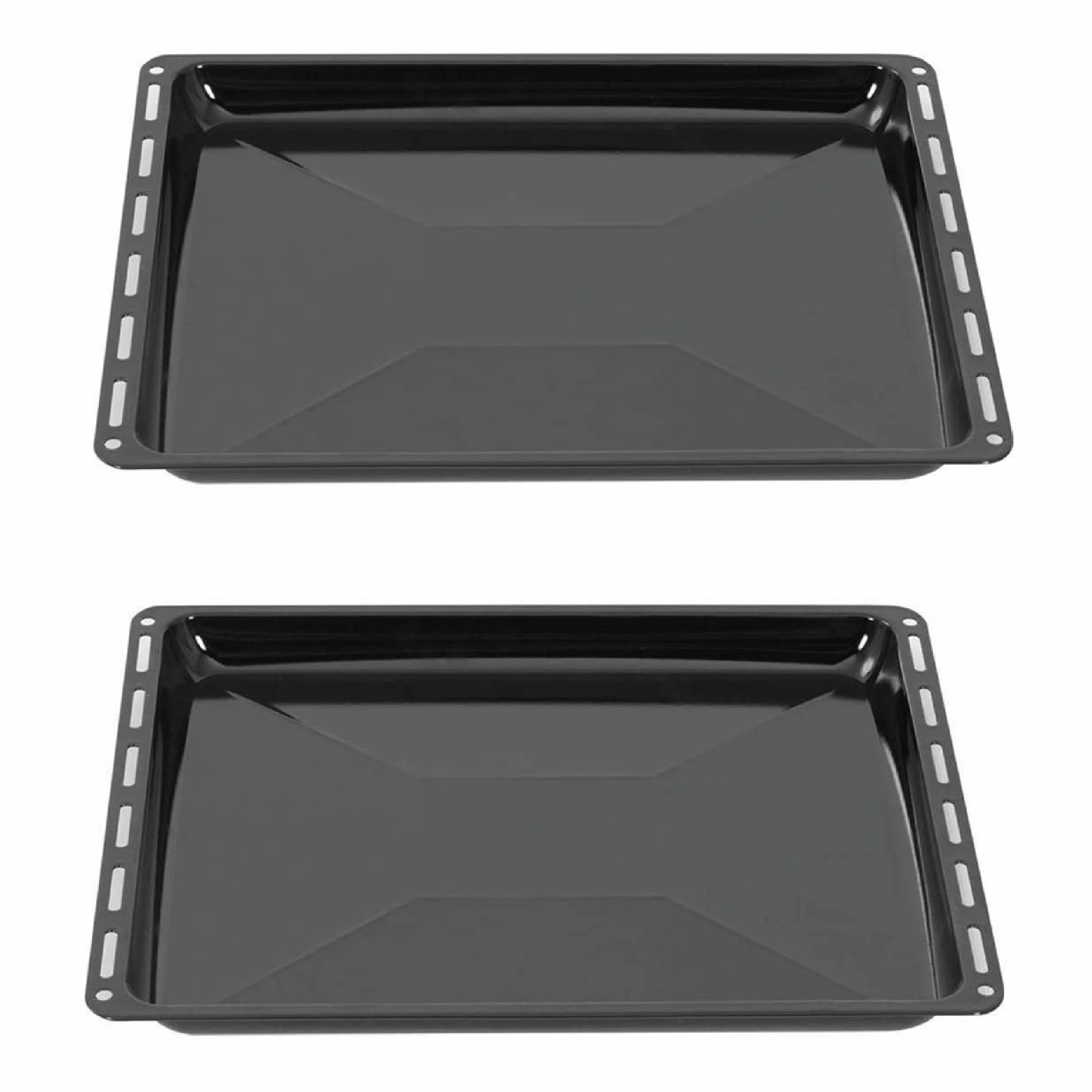 Null ICQN 460 X 375 X 30 Mm Backblech Set | Passend Für Bosch Siemens Neff Constructa | 2er Emaillierte Fettpfanne Für Backofen | Kratzfest & Rosfrei | 46 – Bild 5