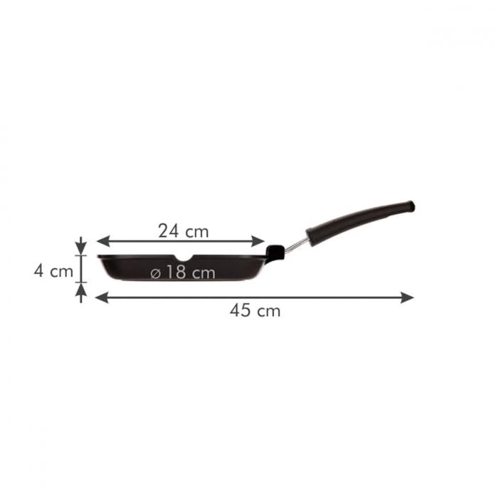 Null Tescoma Grillpfanne Bratpfanne PFANNE Ø 24x24 Cm Antihaft Klappbarer Griff – Bild 6