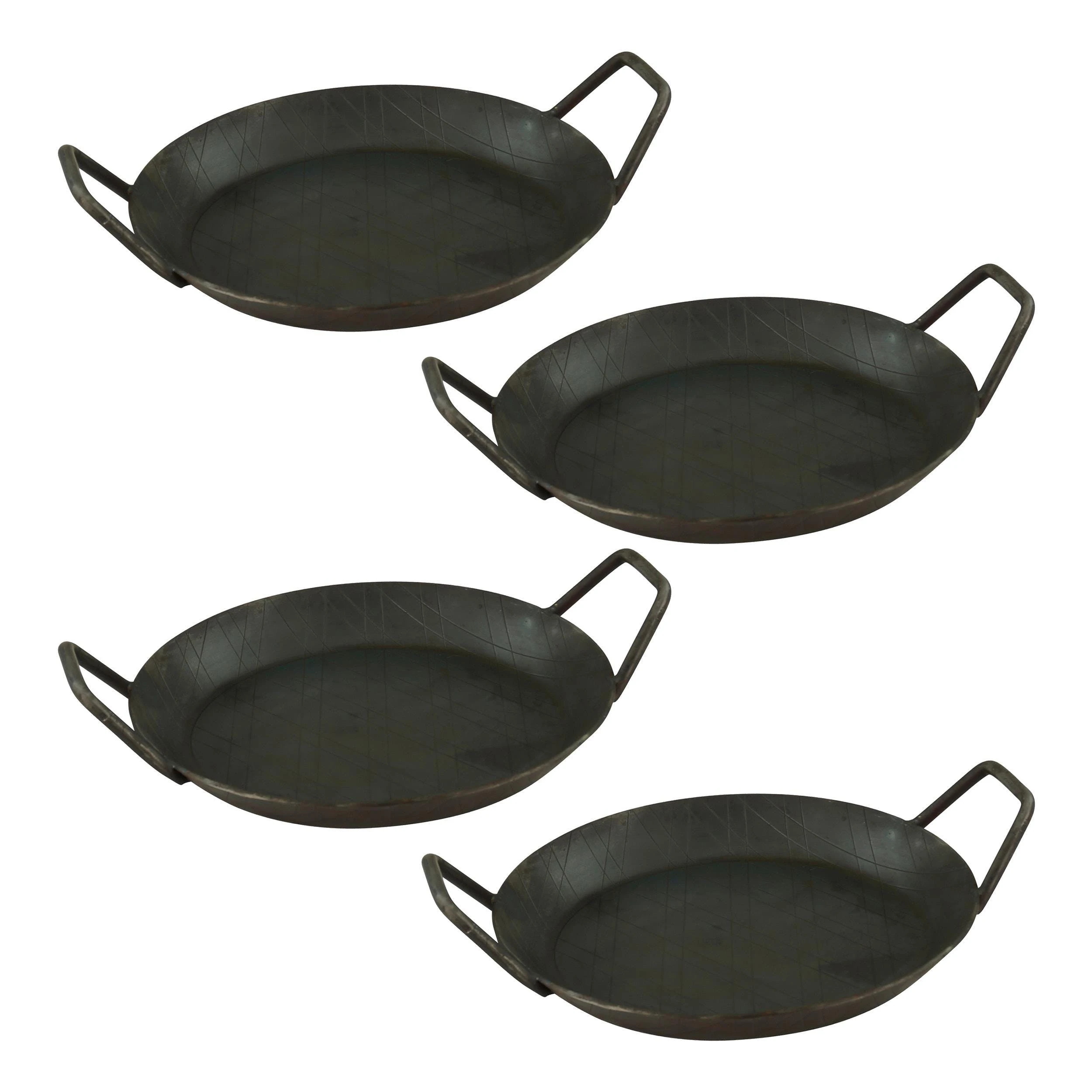 Gvk-eco Servierpfanne Ø 19 Cm Aus Gusseisen Mit Holzuntersetzer 4 Stück Im Set – Bild 6