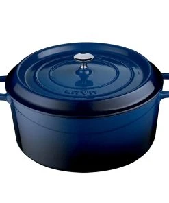 Null Lava Gusseisen Casserole Ø32 Blau