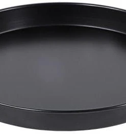 2x Contacto Antihaft-Pizzablech, Stahlblech, Gebördelter Rand, Höhe: 2,5 Cm, Bodendurchmesser: 24 Cm