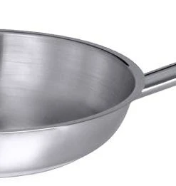 Contacto Bratpfanne Edelstahl, Ø 24 Cm, Seidenmatt Gebürstet, Induktionsgeeignet