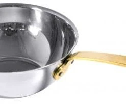 Contacto 2x Mini Wok Aus Edelstahl 12 Cm Mit Stiel Aus Messing