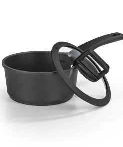 Null N8WERK Aluguss-Stielkasserolle 18 Cm - N8WERK Heat Indicator - Midnight Edition