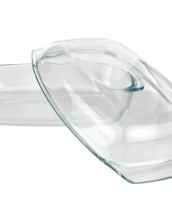 Null Brat- Und Backform Mit Deckel Wellco 34x21,5cm - Eckig - 4,1 Liter - Aus Feuerfestem Glas