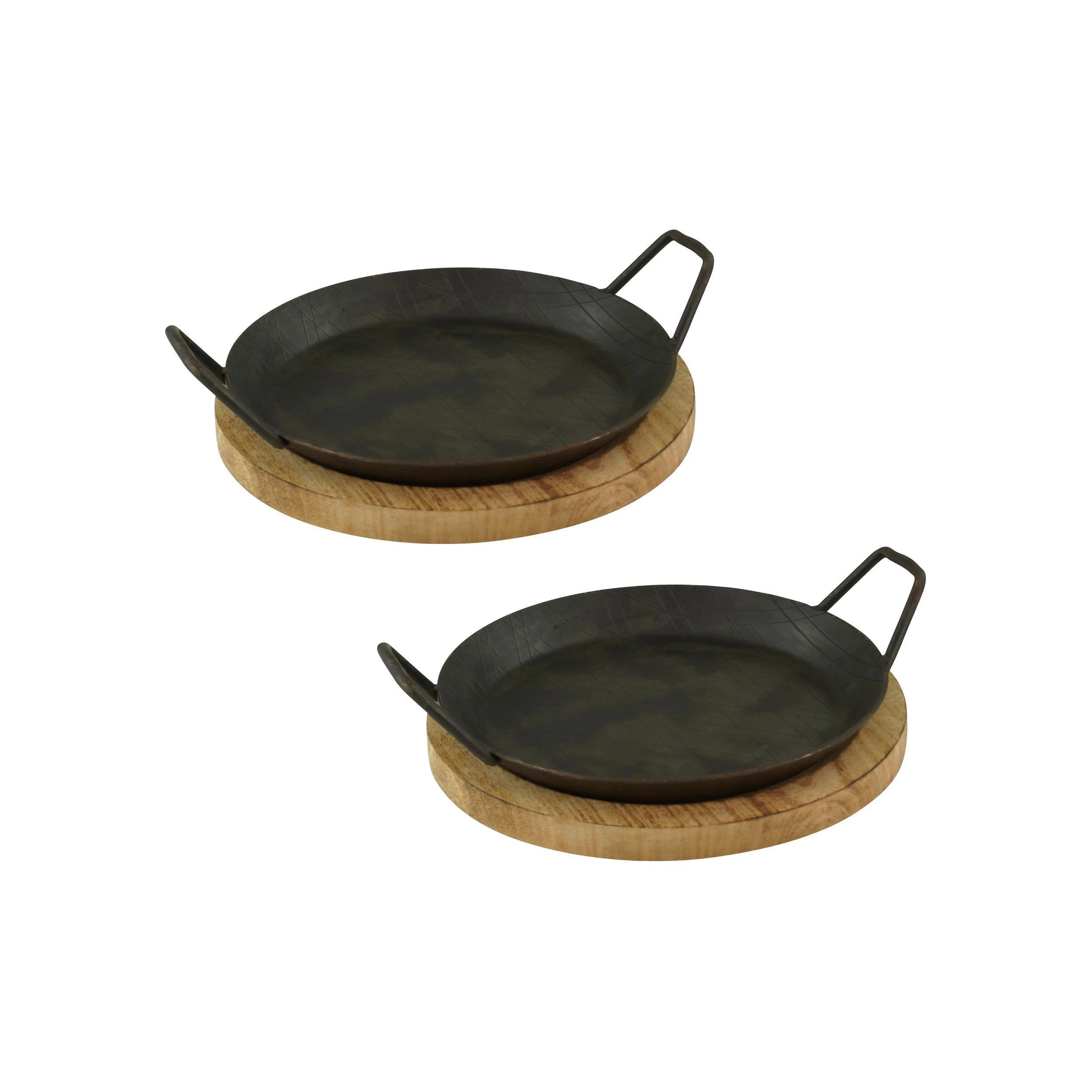 Gvk-eco 1 Stück Servierpfanne Aus Schmiedeeisen Mit Zwei Seitengriffen, ø 24cm – Bild 4