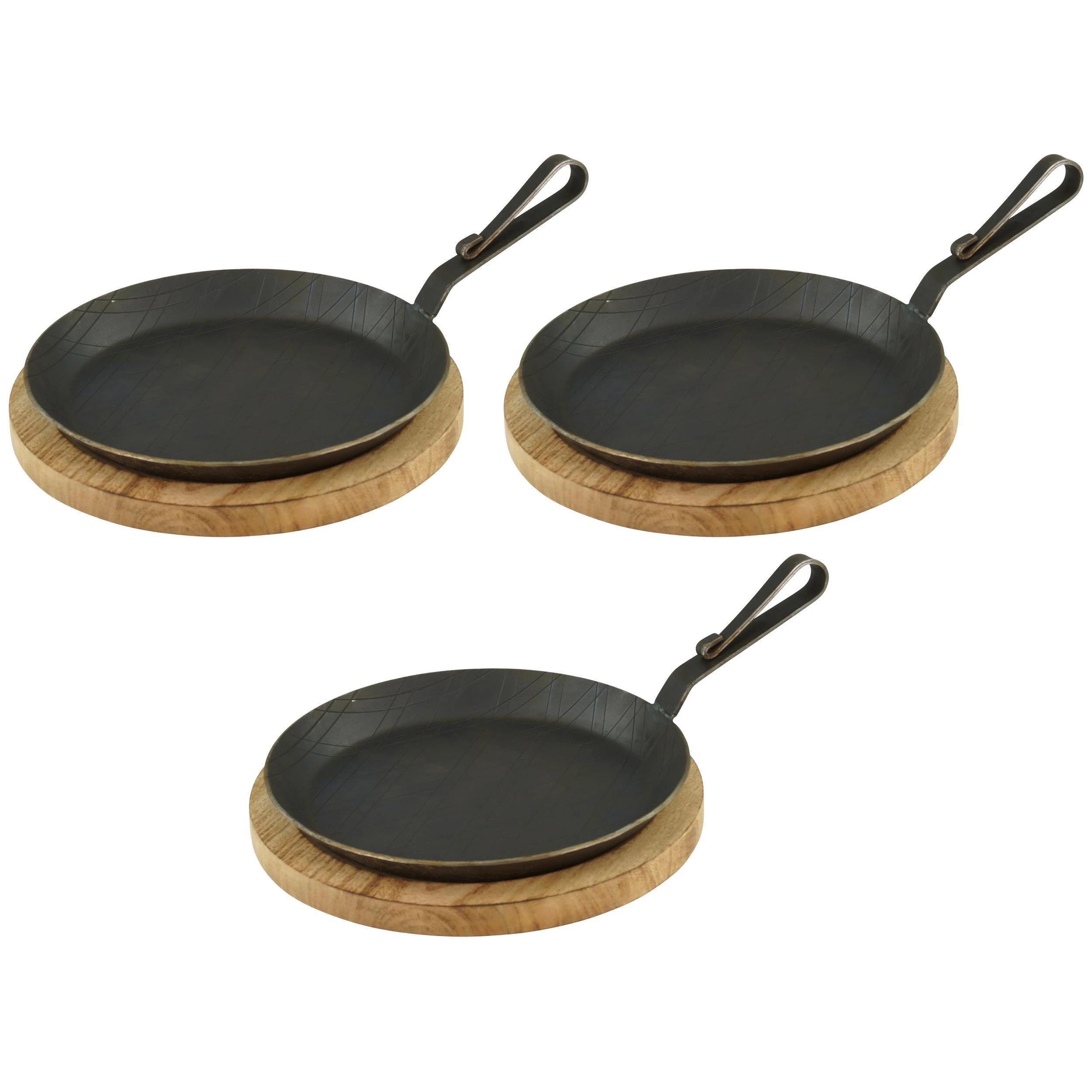 Gvk-eco Servierpfanne Aus Schmiedeeisen Mit Gebogenem Hakenstiel Ø 24 Cm 3 Stück – Bild 5