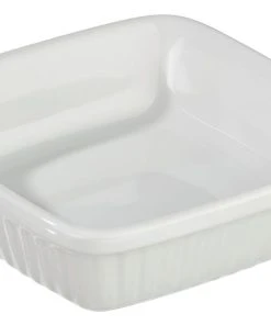 Metro-professional METRO Professional Quadratische Auflaufform, Steingut, 14 X 14 X 4 Cm, Weiß