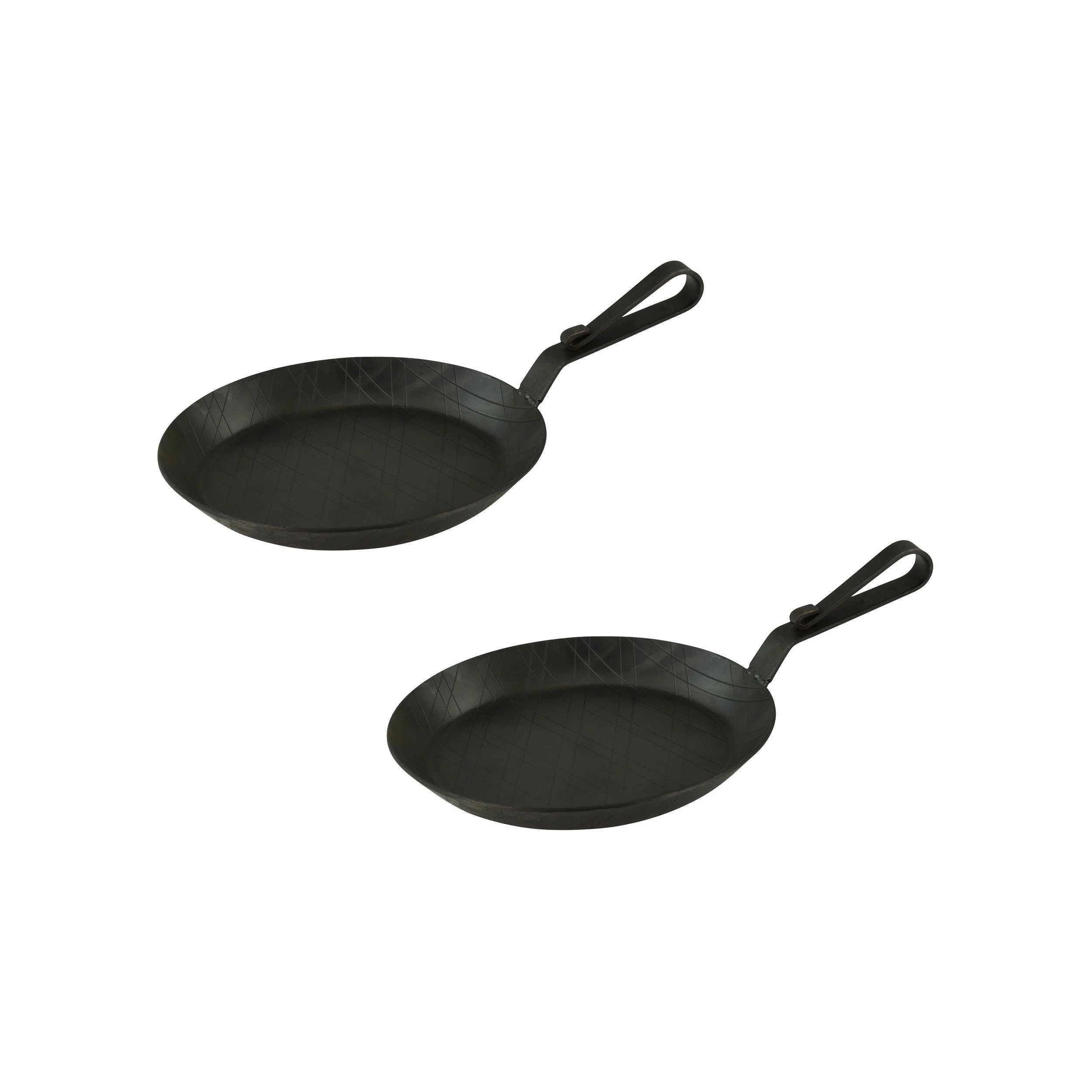 Gvk-eco 3 Stück Im Set Servierpfanne Aus Schmiedeeisen M. Zwei Seitengriffen, ø 24cm Inkl. Brett – Bild 6