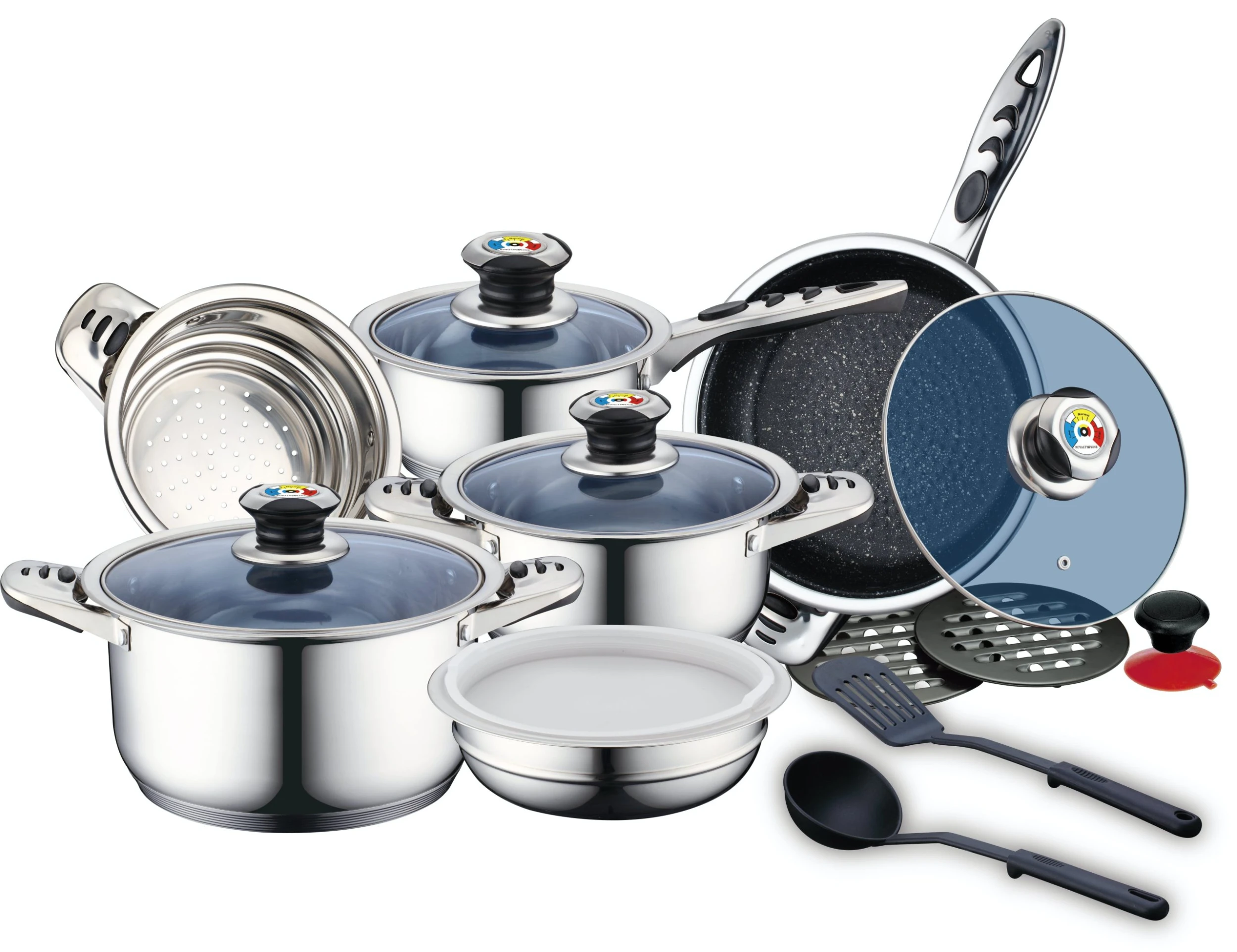 Null 8-Teiliges Marmorbeschichtetes Bratpfannen-Set Schwarz 9 Null 8-Teiliges Marmorbeschichtetes Bratpfannen-Set Schwarz – Bild 7