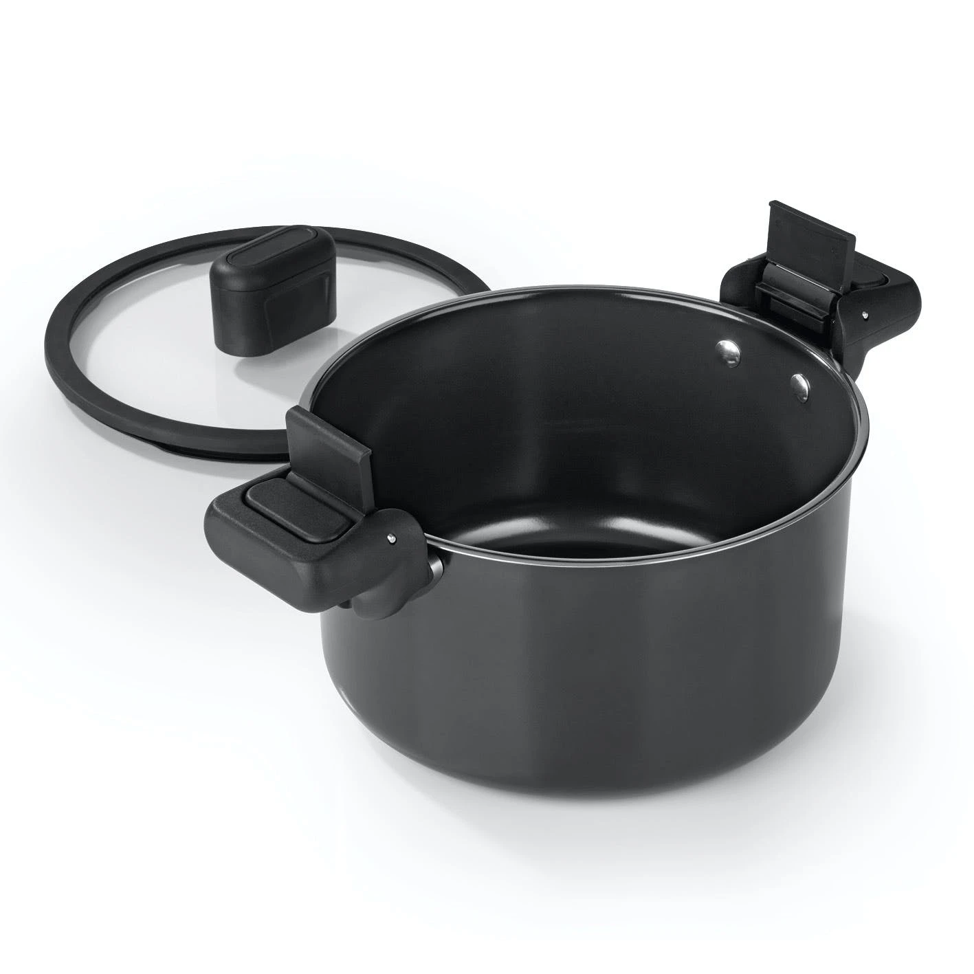 Null N8WERK Aluguss-Energiespartopf 24cm Schwarz