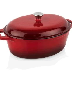 Was-germany WAS Germany - Bräter, 29 X 21 X 10,5 Cm, Rot, Gusseisen Emailliert (3541295)