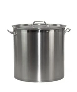 Gvk-eco Kochtopf Aus Edelstahl Mit Randverstärkung Und Deckel Ø45cm H45cm 71,5Liter