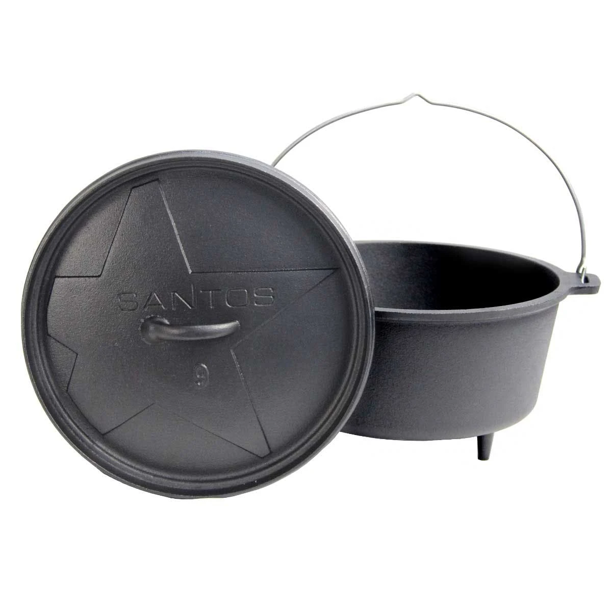 Klarstein Guernsey Premium Dutch Oven 12.0 BBQ-Topf Gusseisen Standfüße Größe XL / 12 Qt Schwarz – Bild 7