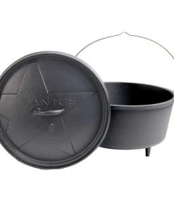 Klarstein Galloway Dutch Oven 9.0 BBQ-Topf Gusseisen Voreingebrannt Größe L / 9 Qt Schwarz -HENDI-Geschäft 848af9aa 0a65 4634 86fd 567bb473064d 4