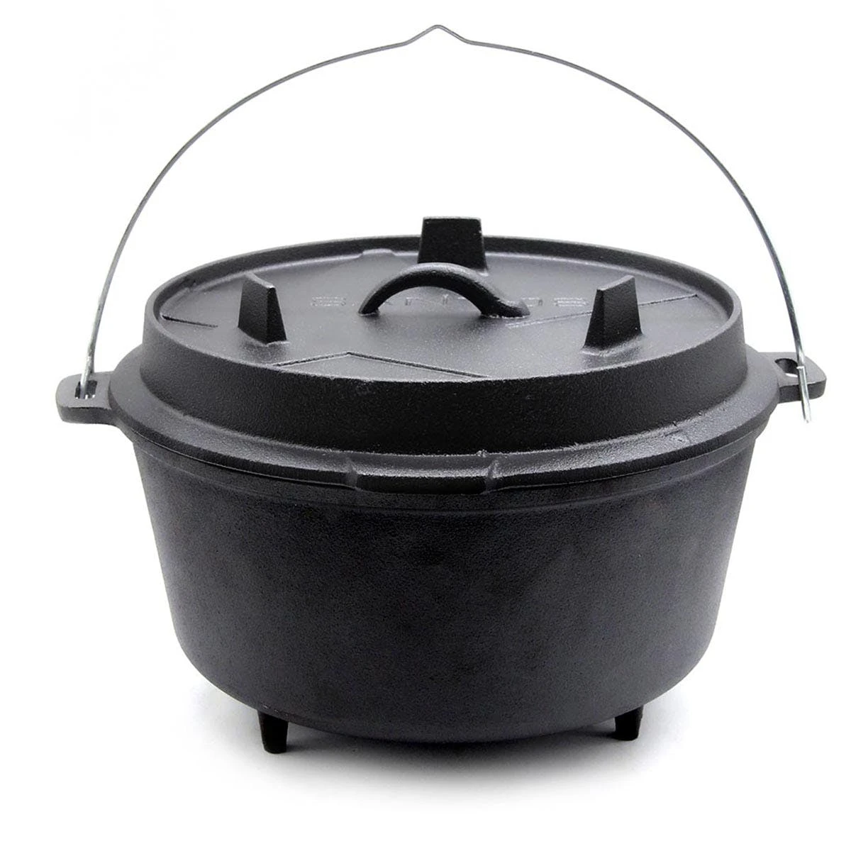Klarstein Guernsey Premium Dutch Oven 12.0 BBQ-Topf Gusseisen Voreingebrannt Größe XL / 12 Qt Schwarz – Bild 6