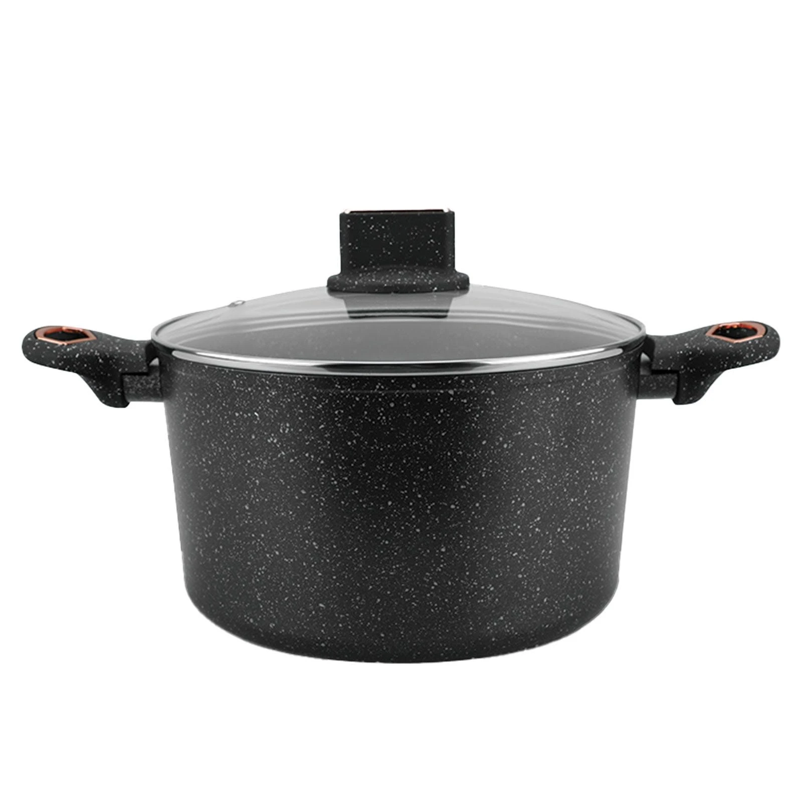 Null AMERCOOK | Comboss Kasserolle 18cm Mit Deckel | Gussoptik | Für Alle Herdarten | Stilkasserolle | Induktion Geeignet | Milchtopf – Bild 7