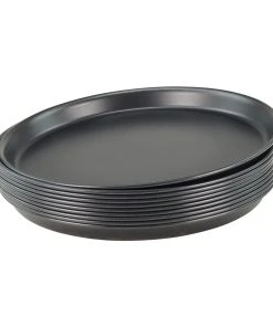 Gvk-eco 10 Stück Pizzablech Rund Aus Blaublech Ø28cm Schwere Profiqualität