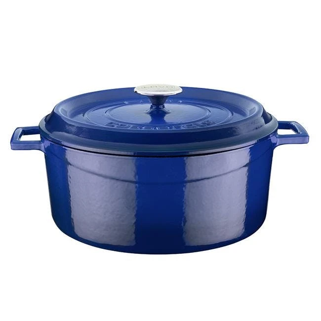 Null Gusseisentopf Rund In Blau 6,7L Von CHEFGASTRO 3 Null Gusseisentopf Rund In Blau 6,7L Von CHEFGASTRO