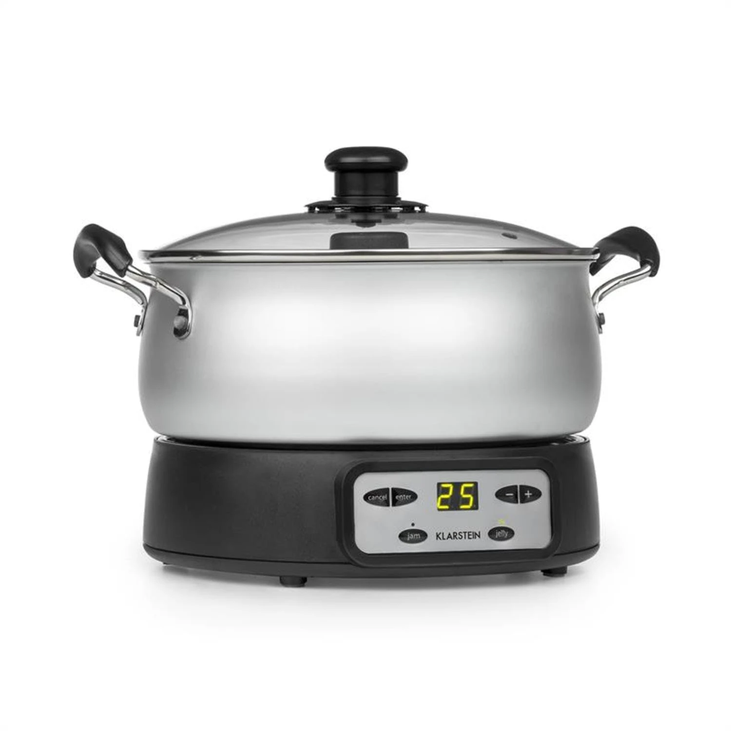 Klarstein Jam Session Marmeladen- Und Geleekocher 1000W 2 Automatikprogramme Silber – Bild 2