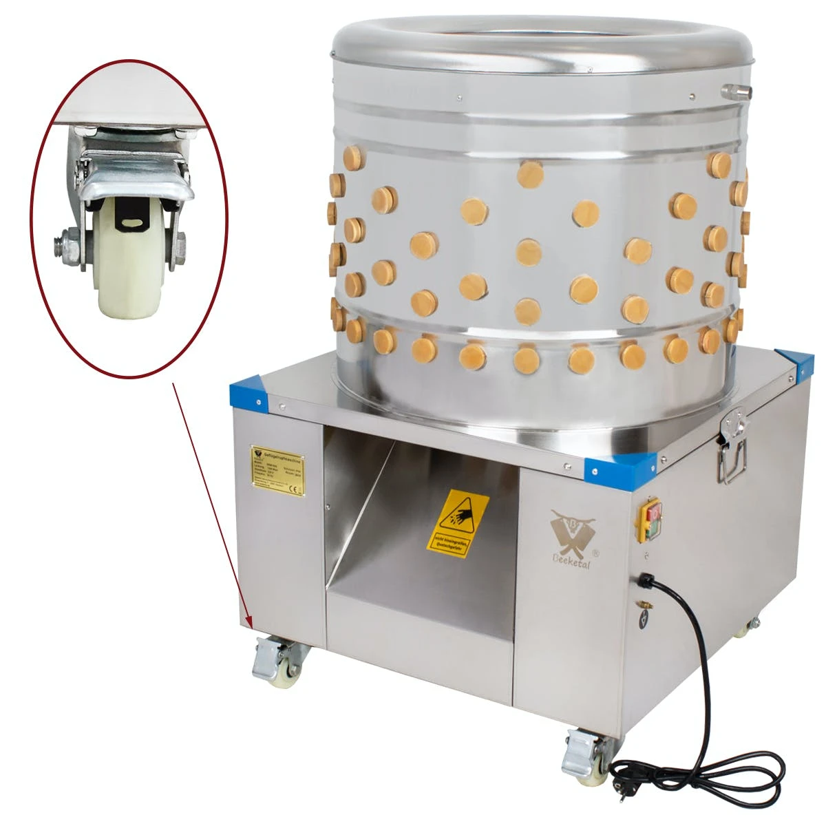 Beeketal Geflügelrupfmaschine Rupfmaschine Nassrupfmaschine Für Wachteln+Tauben - BRM750 – Bild 2