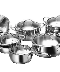 Airbrush-city 4-teiliges Kochgeschirr / Topfset Bestehend Aus Zwei Soßenpfannen, Einem Topf Und Einer Bratpfanne - Induktion - Edelstahl -HENDI-Geschäft 95b83e78 f69d 471b b058 308ff5159270 3 scaled