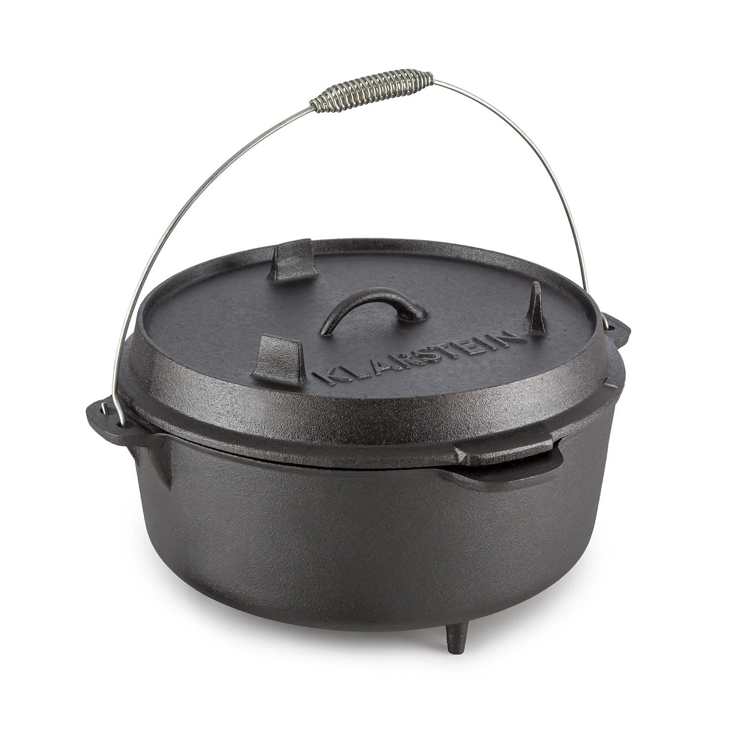 Klarstein Hotrod Masterplan Dutch Oven Set 7-teilig BBQ Topfset Gusseisen Schwarz 7 Klarstein Hotrod Masterplan Dutch Oven Set 7-teilig BBQ Topfset Gusseisen Schwarz – Bild 5