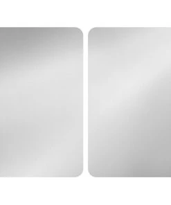 WENKO Herdabdeckplatten Universal Silber 2er Set