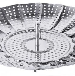 Contacto 4x Gemüsedämpfeinsatz Aus Edelstahl 18/0, Leichte Stabile Qualität, Mit Ø 3 Mm Lochung,