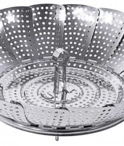 3x Contacto Gemüsedämpfeinsatz, Edelstahl, Mit Ø 3 Mm Lochung, Durchmesser Minimal: 20 Cm, Durchmesser Maximal: 32 Cm